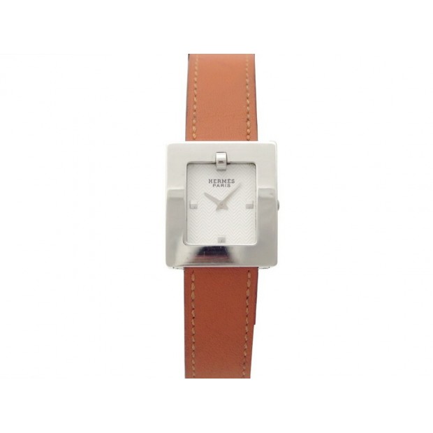 MONTRE HERMES BE1.210 BELT 30 MM ACIER QUARTZ + 4 BRACELETS CUIR WATCH 2900€