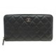 NEUF PORTEFEUILLE CHANEL ZIPPE LOGO CC CLASSIQUE TIMELESS CAVIAR WALLET 1050€