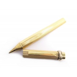 VINTAGE STYLO BILLE CARTIER TRINITY EN PLAQUE OR GOLDEN ROLLERBALL PEN 320€