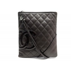 SAC A MAIN CHANEL SACOCHE CAMBON BANDOULIERE CUIR MATELASSE CROSSBODY BAG 1800€