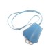 NEUF PORTE CLES HERMES GRANDE CLOCHETTE EN CUIR BLEU BIJOU DE SAC CHARM 410€