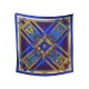 CHALE HERMES BRINS D OR ABADIE CACHEMIRE & SOIE BLEU + BOITE CASHMERE SHAWL 965€