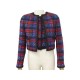 ENSEMBLE VESTE + GILET CHANEL M 38 EN TWEED MULTICOLORE BOUTONS CC JACKET 9900€