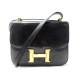 VINTAGE SAC A MAIN HERMES CONSTANCE 24 CM CUIR BOX NOIR BOUCLE H HAND BAG 7750€