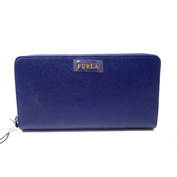 NEUF PORTEFEUILLE FURLA BABYLON EN CUIR BLEU + BOITE COMPAGNON NEW WALLET 160€