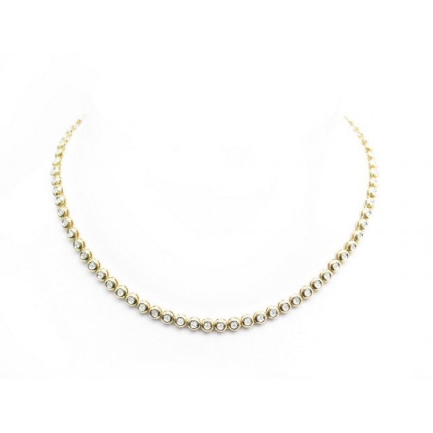 NEUF COLLIER 42 CM EN OR JAUNE 18K 24.5GR DIAMANTS 5.81CT GOLD DIAMONDS NECKLACE