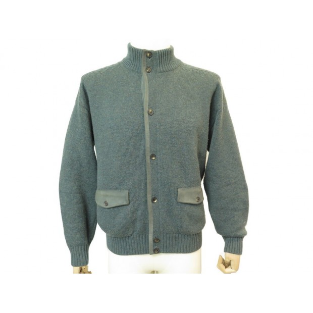 PULL LORO PIANA CARDIGAN M 52 IT 48 FR EN CACHEMIRE BLEU CASHMERE SWEATER 1750€