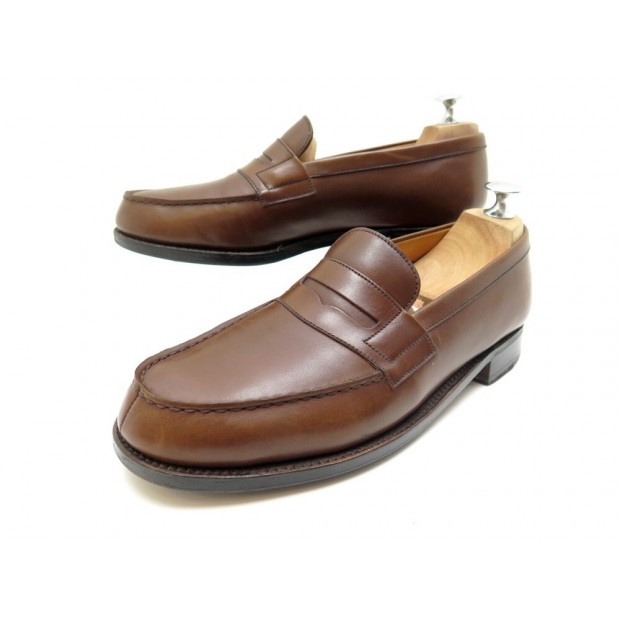 CHAUSSURES JM WESTON MOCASSINS 180 6D 40 CUIR MARRON LEATHER LOAFERS SHOES 670€