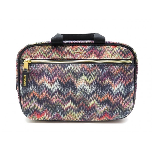 NEUF SAC TROUSSE DE TOILETTE TUMI MARINA MISSONI EN TOILE NEW COSMETIC CASE 195€