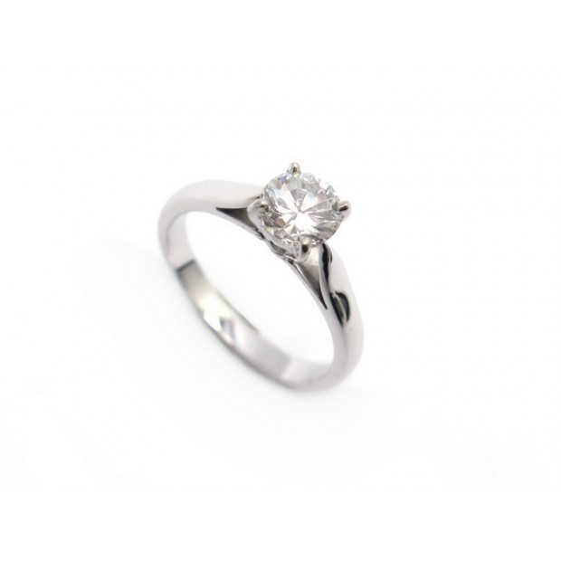 NEUF BAGUE SOLITAIRE T52 OR BLANC 18K ET DIAMANT 1.02 CARATS GVS1 NEW GOLD RING