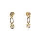 BOUCLES D'OREILLES FRED EN OR JAUNE & BLANC 18K & DIAMANTS + BOITE GOLD EARRINGS