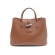 NEUF SAC A MAIN LONGCHAMP CABAS ROSEAU L EN CUIR CAMEL NEW LEATHER HAND BAG 450€