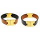 BRACELET HERMES EN CUIR REVERSIBLE 