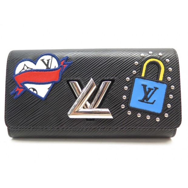 PORTEFEUILLE LOUIS VUITTON TWIST EDITION LIMITEE CUIR EPI NOIR BLACK WALLET 835€