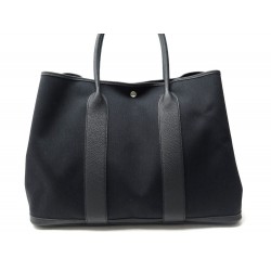 NEUF SAC A MAIN HERMES GARDEN PARTY 49 CABAS WEEKEND TOILE NOIR HAND BAG 3100€