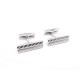 NEUF BOUTONS DE MANCHETTES ST DUPONT EN METAL ARGENTE + BOITE CUFFLINKS 130€