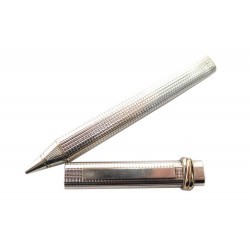 VINTAGE STYLO BILLE CARTIER TRINITY ROLLERBALL EN METAL ARGENTE BALL PEN 315€