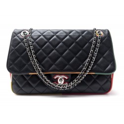 SAC A MAIN CHANEL CLASSIQUE TIMELESS JUMBO CROISIERE EN CUIR TRICOLORE BAG 8400€