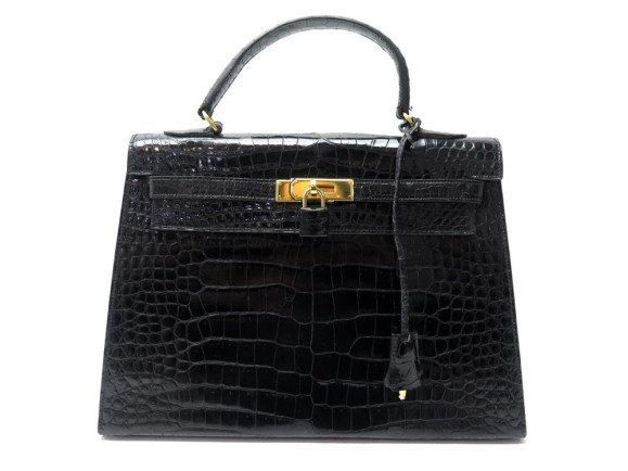  sac a main hermes kelly 33 cuir de crocodile