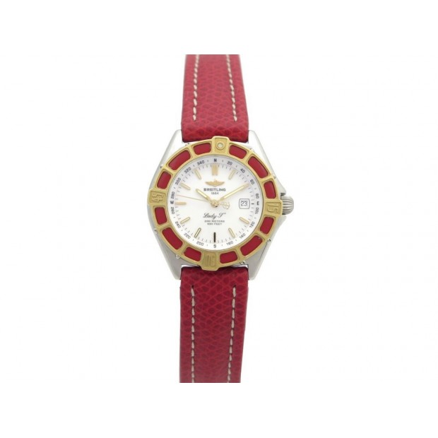 MONTRE BREITLING LADY J CLASS D52065 31 MM QUARTZ OR ET ACIER STEEL WATCH 1990€