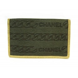 NEUF PORTE CLE CHANEL POCHETTE CUIR DE POULAIN VERT PONY HAIR POUCH KEY HOLDER