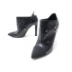 CHAUSSURES CHANEL G29770 BOTTINES 39 LOGO CC CUIR MATELASSE NOIR LOW BOOTS 1420€