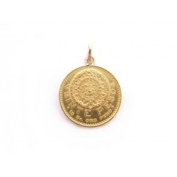 PENDENTIF PIECE MEXICAINE VEINTE PESOS 1917 EN OR JAUNE 17G MEDAILLON GOLD COIN