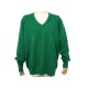 NEUF PULL ERIC BOMPARD COL V CLASSIQUE XL 56 EN CACHEMIRE VERT CASHMERE 230€