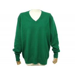 NEUF PULL ERIC BOMPARD COL V CLASSIQUE XL 56 EN CACHEMIRE VERT CASHMERE 230€