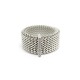 BAGUE MAUBOUSSIN MOI NON PLUS T54 ACIER LIEN OR GRIS DIAMANTS DIAMONDS RING 625€