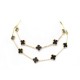 NEUF COLLIER VAN CLEEF & ARPELS VINTAGE ALHAMBRA 20 MOTIFS ONYX OR JAUNE 15500€