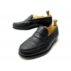 CHAUSSURES JM WESTON 180 MOCASSINS 9E 43 LARGE CUIR LEZARD LOAFERS SHOES 1815€