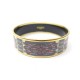 NEUF BRACELET HERMES EMAIL LARGE IMPRIME RUBANS DU CHEVAL 65 MM NEW ENAMEL 495€