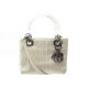 SAC A MAIN CHRISTIAN DIOR LADY MINI BANDOULIERE SOIE PLISSSE SILK HAND BAG 3300€