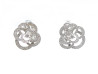 boucles d'oreilles chanel fil de camelia or blanc 18k