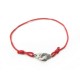 BRACELET DINH VAN MENOTTES R8 319102 EN OR BLANC 18K CORDON ROUGE GOLD 500€