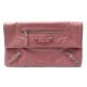 SAC A MAIN BALENCIAGA POCHETTE ENVELOPPE 282011 EN CUIR ROSE POUCH BAG 766€