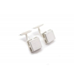 BOUTONS DE MANCHETTES HERMES PROFIL H EN ARGENT MASSIF 925 SILVER CUFFLINKS 560€