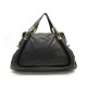 SAC A MAIN CHLOE PARATY GM 45CM EN CUIR GRAINE NOIR BLACK LEATHER HANDBAG 1600€