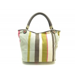 SAC A MAIN LANCEL FRENCH FLAIR A05323 CABAS EN TOILE MULTICOLORE HAND BAG 450€