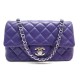 SAC A MAIN CHANEL MINI TIMELESS BANDOULIERE CUIR MATELASSE VIOLET HAND BAG 4000€