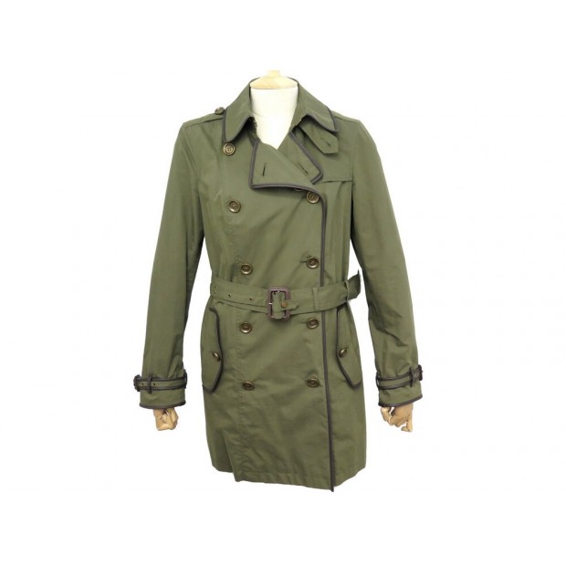 NEUF MANTEAU BURBERRY TRENCH T38 M EN COTON KAKI NEW GREEN COTTON COAT 2150€