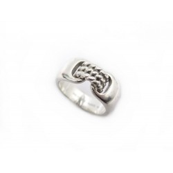 BAGUE HERMES MAILLE T54 EN ARGENT MASSIF 8.2 GR STERLING SILVER RING 380€