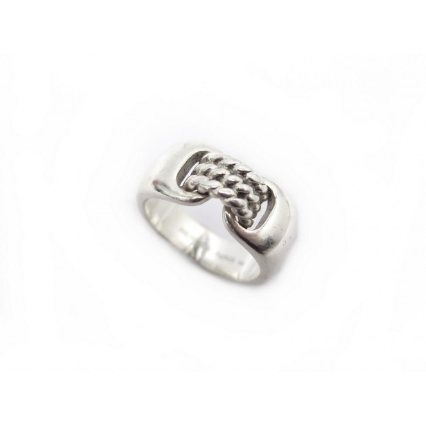 BAGUE HERMES MAILLE T54 EN ARGENT MASSIF 8.2 GR STERLING SILVER RING 380€