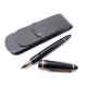 VINTAGE STYLO PLUME MONTBLANC MEISTERSTUCK 146 RESINE NOIR A PISTON + ETUI 760€