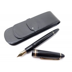 VINTAGE STYLO PLUME MONTBLANC MEISTERSTUCK 146 RESINE NOIR A PISTON + ETUI 760€