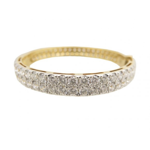 BRACELET EN OR JAUNE 18K SERTI DE 100 DIAMANTS 16 CTS 38.36 GR BANGLE 13975€