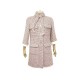 MANTEAU CHANEL P54270 T40 M EN TWEED DE LAINE ROSE PARIS ROME 2016 COAT 11000€