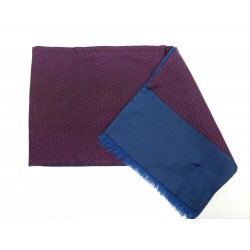 FOULARD HERMES FER A CHEVAL ECHARPE EN CACHEMIRE & SOIE BLEU CASHMERE SCARF 470€