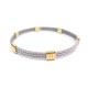 VINTAGE BRACELET FRED FORCE 10 T15 EN OR JAUNE 18K ET ACIER STEEL AND GOLD JEWEL